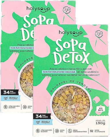 Kit 2X: Sopa Detox Sem Glúten Holysoup 130g