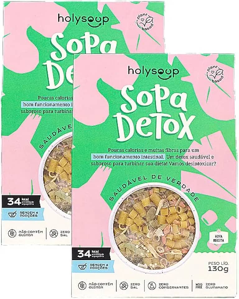 Kit 2X: Sopa Detox Sem Glúten Holysoup 130g