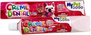 Creme Dental para Cães, Pasta de Dente para Cachorro, Sabor Morango