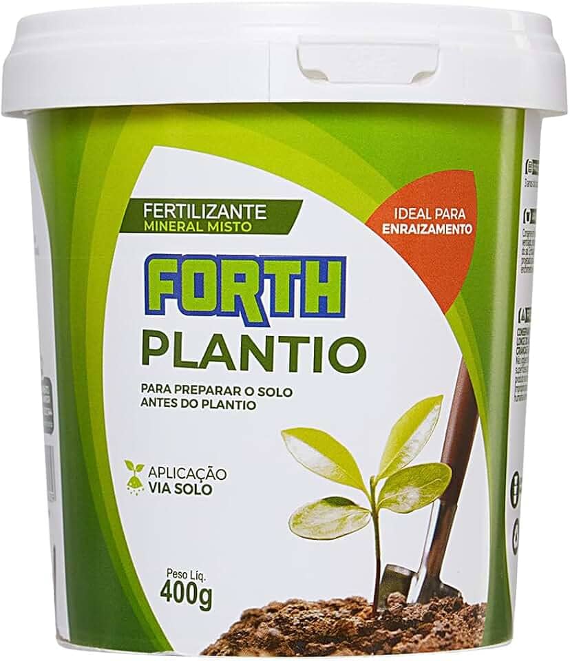 Forth Plantio, Fertilizante Mineral Misto, Enraizador, Mudas, Condicionador de Solos, NPK + Micronutrientes, Granulado, Nutrição Completa, Balde, 400g