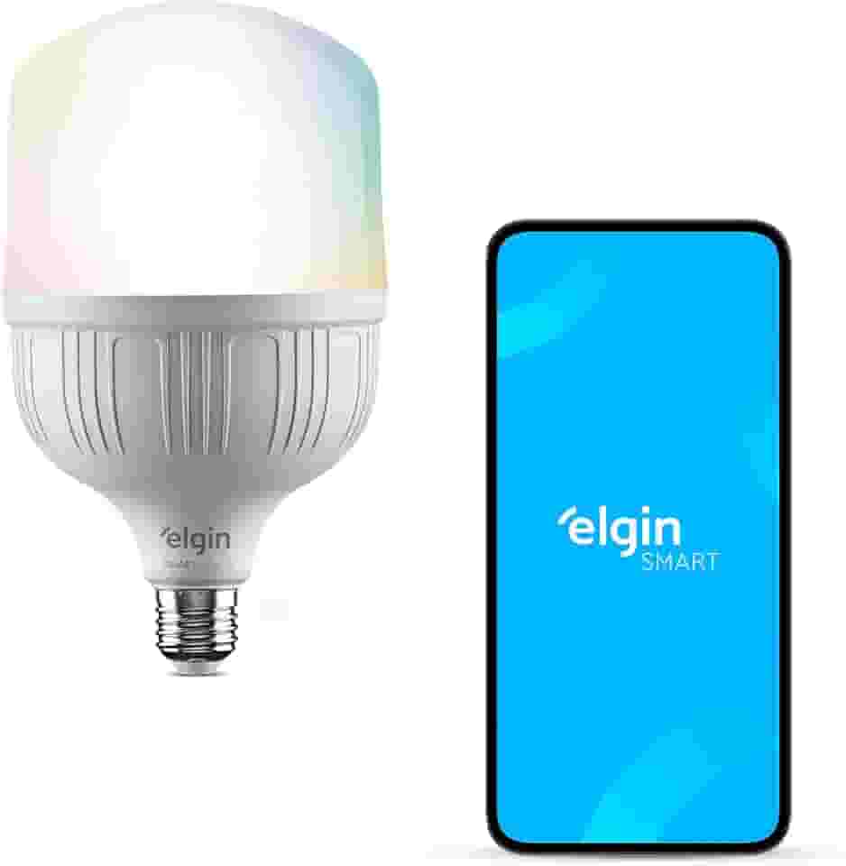 Lâmpada Inteligente Alta Potência 20W Elgin Color RGB Wifi Compatível com Alexa e Google Home