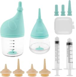 PHWRECZ Kit de alimentação de mamadeira para gatinhos e filhotes, mamadeiras para amamentação, leite para filhotes, inclui mamadeira de silicone de 40 ml/50 ml, mamilos de silicone para animais de