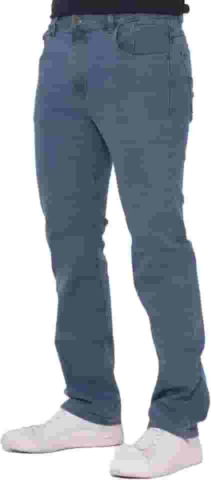 Calça Reta Jeans Masculina Elastano Tradicional Malloy