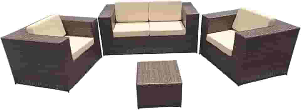 Sofá Para Varanda, Jogo Área Externa, Varanda, Jardim Móveis (Argila)