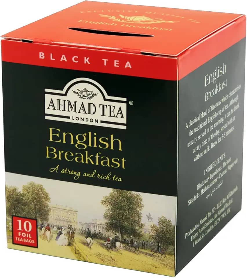 Ahmad Tea London Chá Preto English Breakfast 10 Unidades De 20G