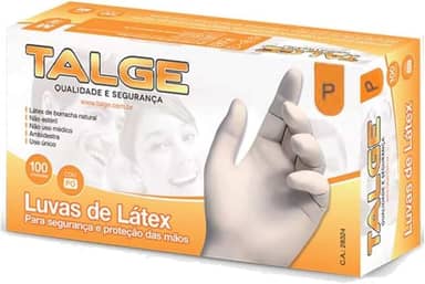 Talge Luva Latex P Cp 100Un, Talge, Branco