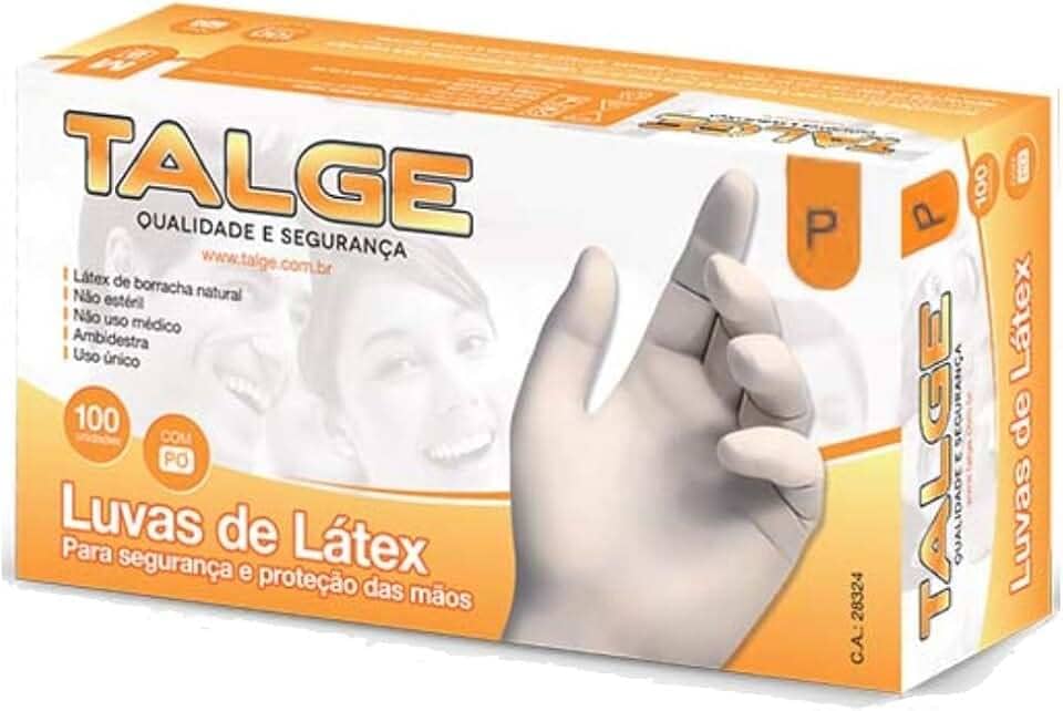 Talge Luva Latex P Cp 100Un, Talge, Branco