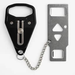 Trava de Segurança Portátil para Porta – Modelo com Corrente, Fecho Reforçado em Aço Inoxidável, Ideal para Viagens, Hotéis, AirBnB e Residências