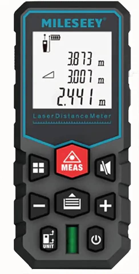 Trena Laser Digital Profissional, Fita Métrica Digital a Laser, Medidor Digital de Distância, Área, Volume, Ângulos e Nível. Modelo X5 de 40, 50, 60, 80, 100 m de Alcance (Precisão ±2 mm)