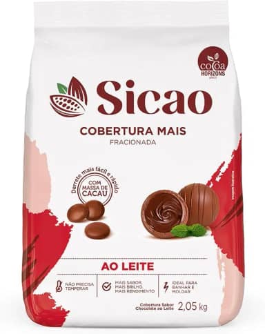 Cobertura Gotas Fracionada Chocolate ao Leite Mais 2,05kg - Sicao