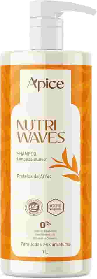 Ápice Shampoo Nutri Waves | Limpeza Suave com Nutrição para Cabelos Cacheados, Ondulados, Crespos e em Transição | 1L
