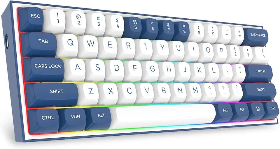 Redragon Teclado para jogos K717 PRO QMK/VIA personalizado, teclado mecânico programável sem fio de 61 teclas com layout compacto de 60%, soquete de troca a quente e amortecimento de ruído de 3