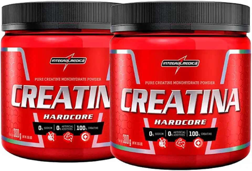 Combo 2x Creatina Hardcore Micronizada 300g - Integralmedica Sabor:Sem Sabor