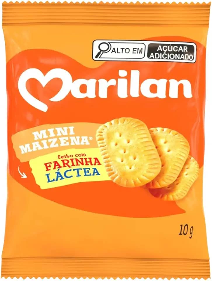Kit 60 Sachês Biscoito Mini Maizena Marilan 10g