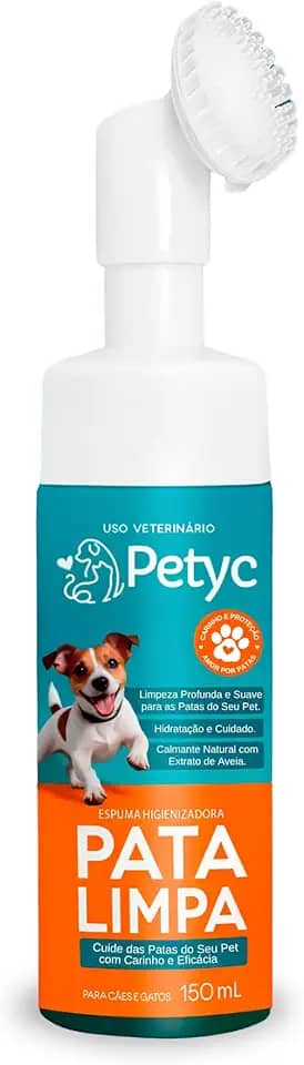 Pata Limpa 150 mL PETYC Higienizador de Patas para Cães e Gatos Espuma Relaxante