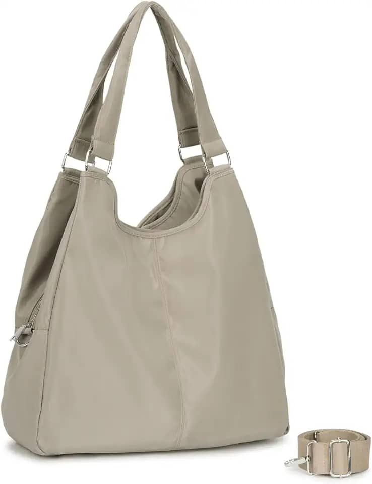 Bolsa Nylon Feminina para Faculdade, Trabalho, Academia e Uso Diário - Bolsa Universitária Lateral de Ombro Impermeável Dia a Dia Casual