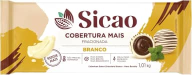Cobertura Barra Fracionada Chocolate Branco Mais 1,01kg - Sicao