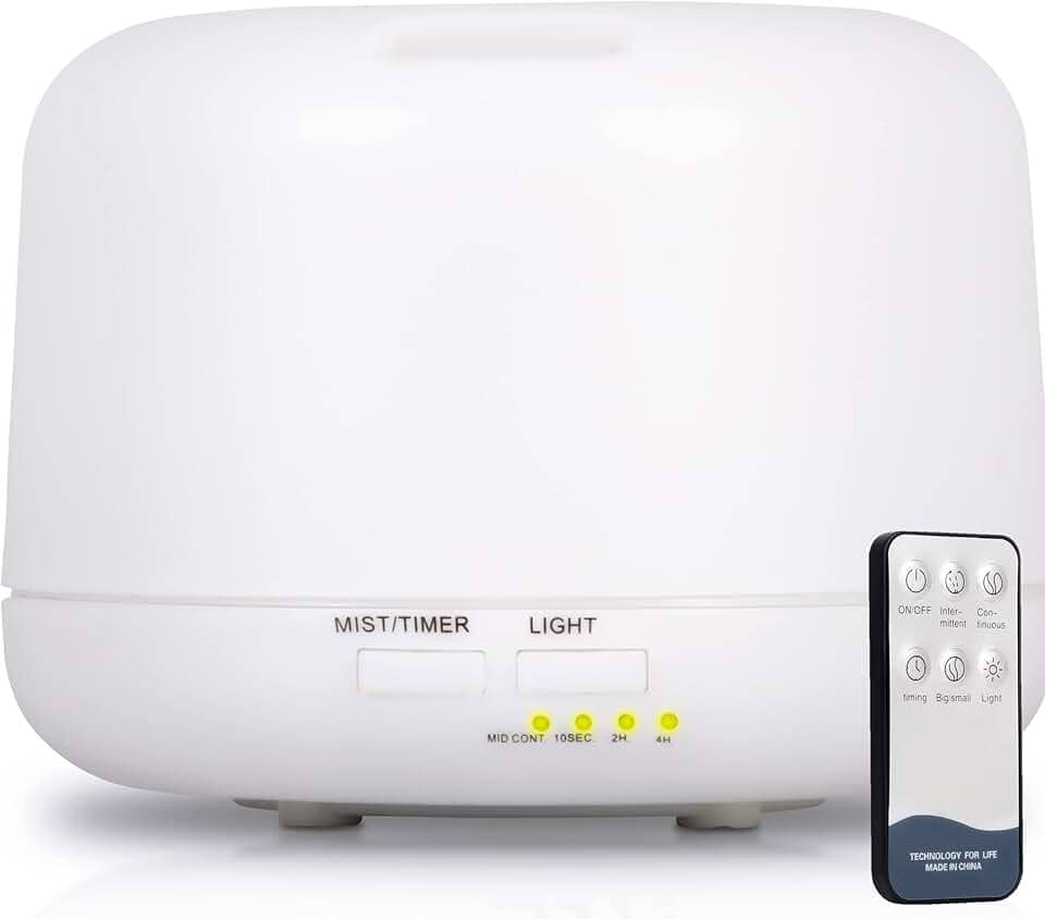 Umidificador de ar Difusor De Ambientes Aromatizador Ultrassonico 500ml com Controle Remoto