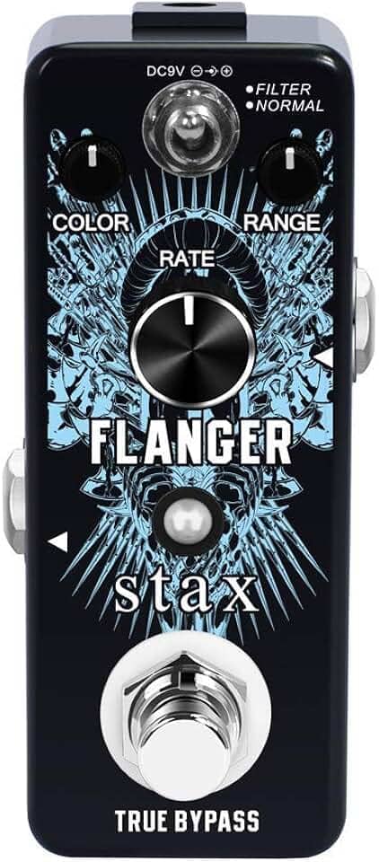 Stax Pedal de Guitarra Flanger, Efeito de Guitarra Analógico Vintage Clássico, Filtro e Normal
