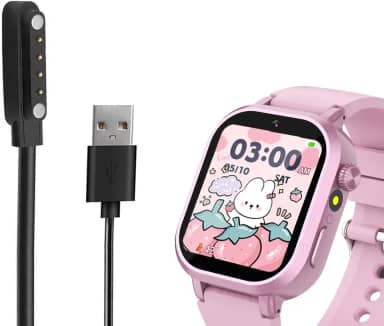 Relógio inteligente infantil com cabo magnético de carregamento à prova d'água