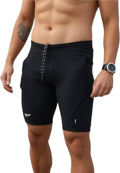 Bermuda De Compressão Masculina Com Bolso Corrida