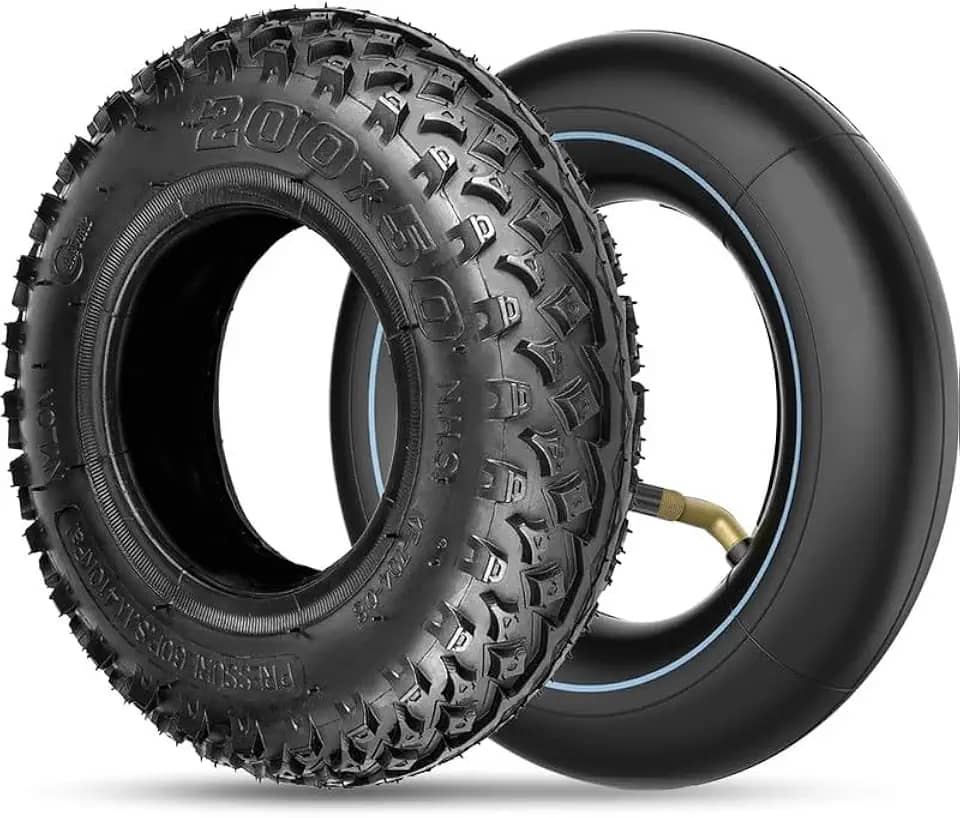 Pneu sólido 200x50 (20.3 cm x 5.1 cm), pneu off-road 20 polegadas adequado para Razor Power Core E100/ RX200/ E200, Dune Buggy, ePunk, Crazy Cart, PowerRider 360, eSpark | Tamanho de aro 11