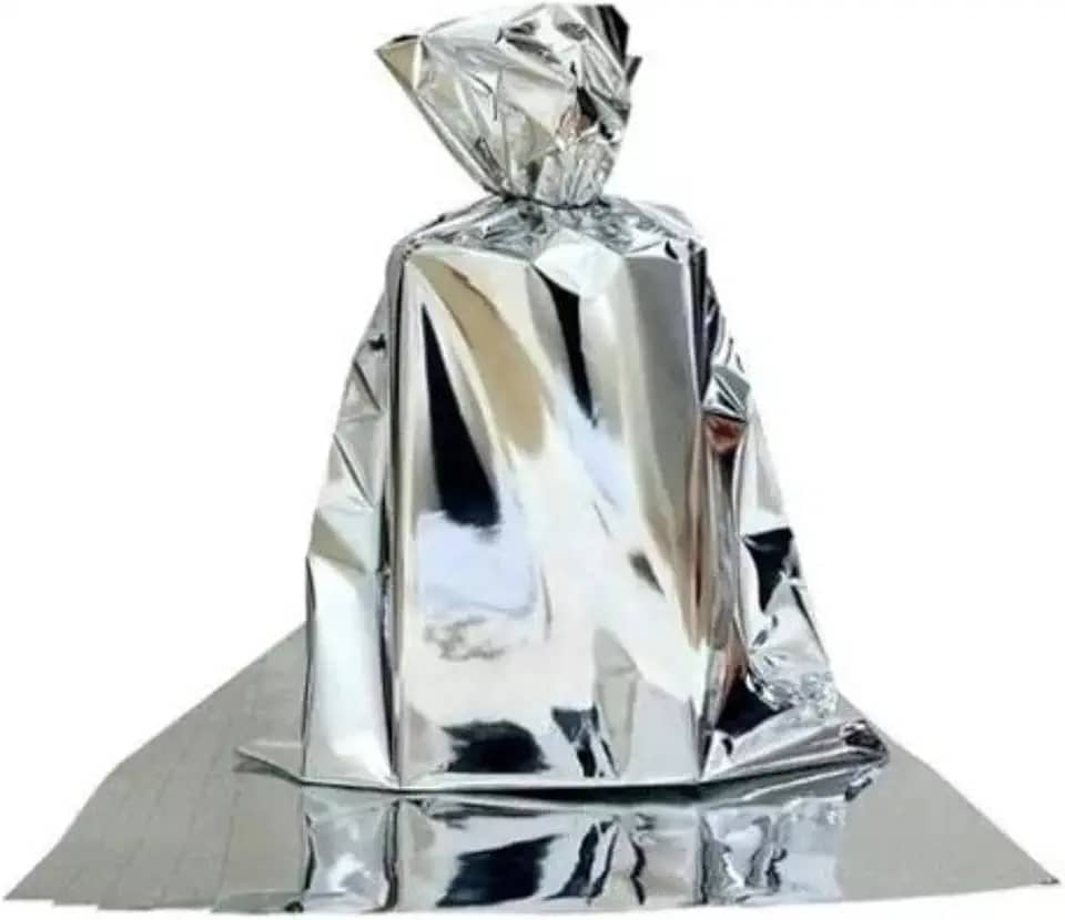 Sacos Metalicos para Presente, 25x37 cm, Embalagem com 50 Unidades