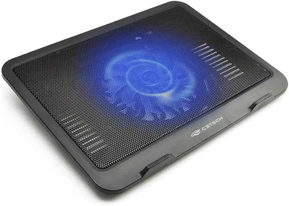 Base Para Notebook C3Tech NBC-11BK 14' Preto - Refrigerada Com Cooler de 140mm com Led Azul Notebooks até 14' com USB adicional