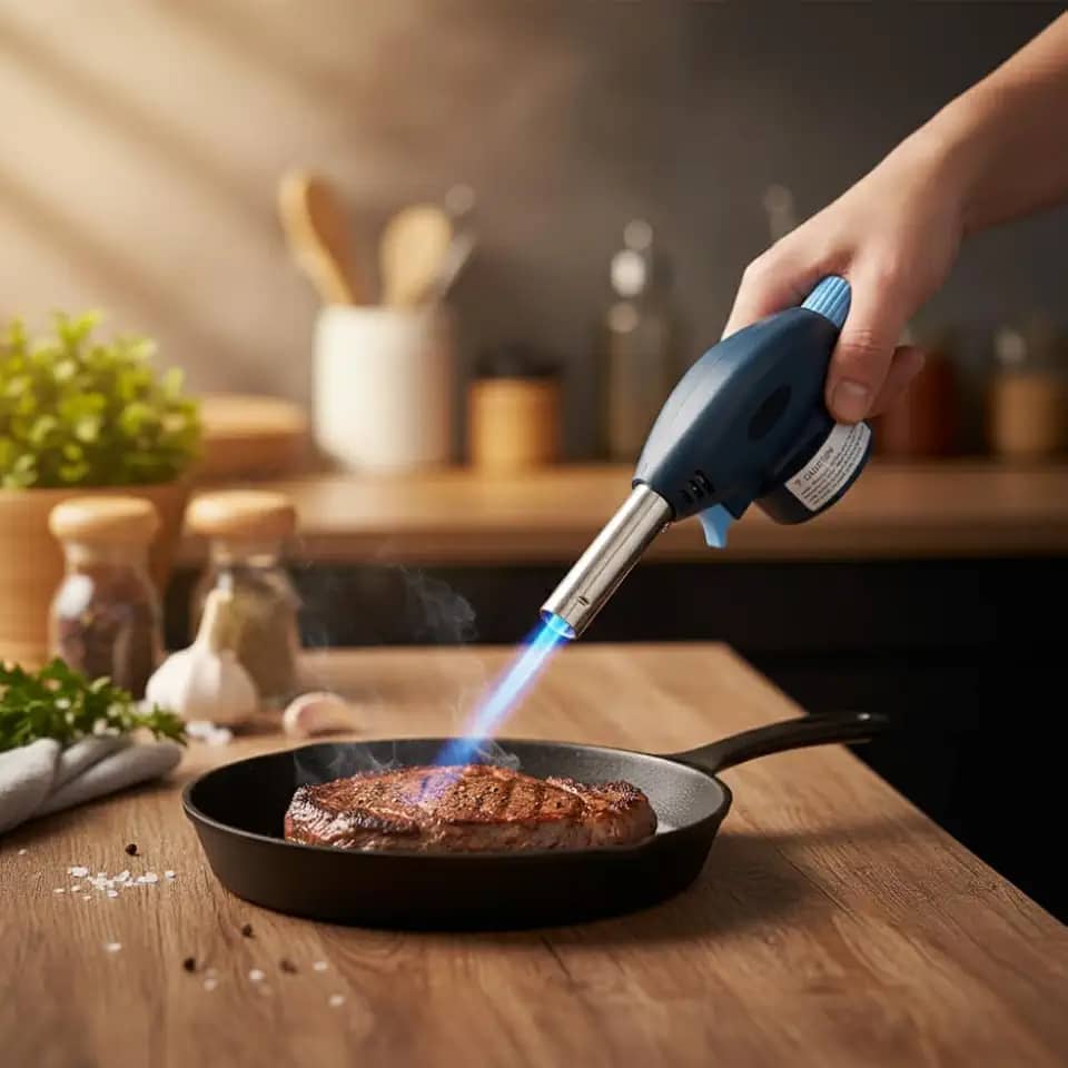Maçarico Culinário Gourmet FlameMaster – Alta Potência e Regulagem