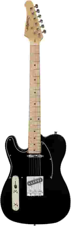 Sawtooth Classic ET 50 Ash Body canhoto guitarra elétrica preta com proteção preta