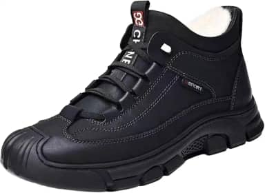 Botas de neve de inverno, botas curtas de inverno masculinas, sapatos de inverno sapatos de tornozelo para trekking