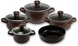 Ceraflame Conjunto Panelas de Cerâmica Duo Smart 5 Peças Chocolate -