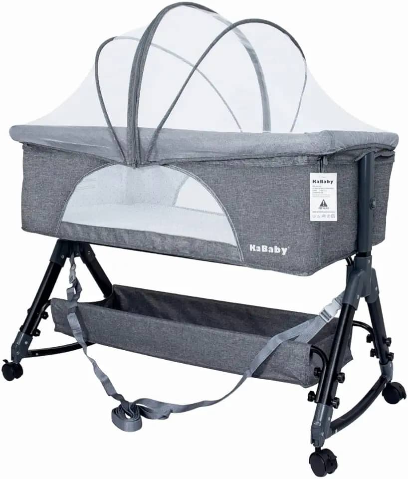 Berço Portátil Moises Co-bed Até 15kg C/Balanço Mosquiteiro e Cesto Luna - KaBaby