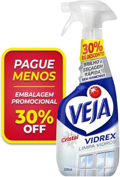 Veja Limpa Vidros Spray Vidrex Cristal 500 Ml Embalagem Econômica