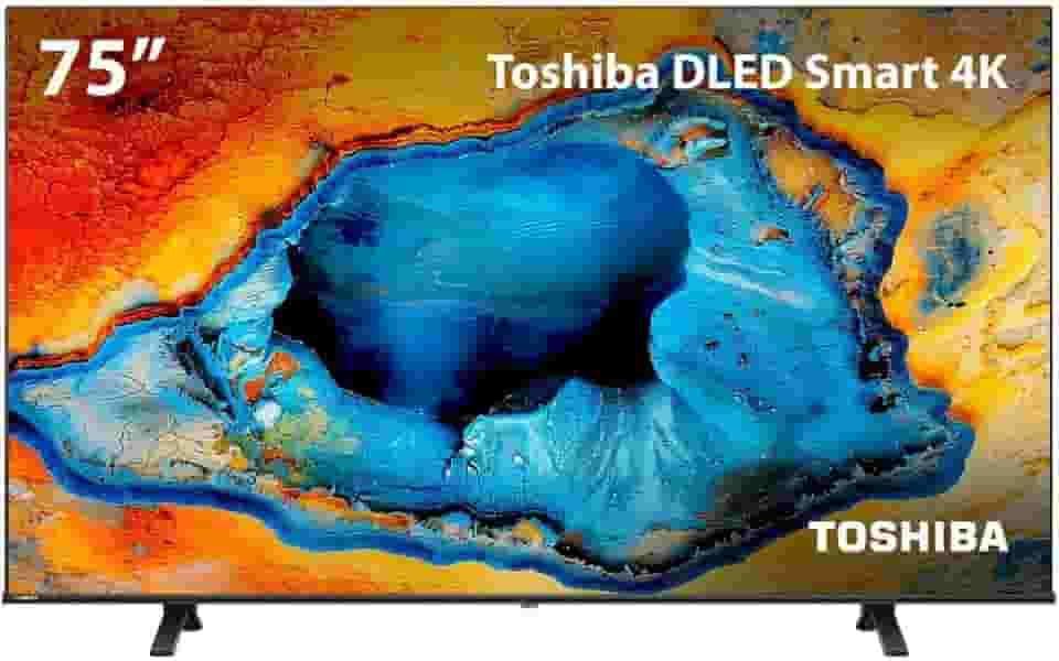 Smart TV DLED 75' 4K Toshiba 75C350NS VIDAA 4 HDMI 2 USB Wi-Fi - TB033M