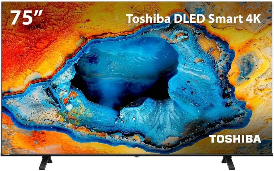 Smart TV DLED 75' 4K Toshiba 75C350NS VIDAA 4 HDMI 2 USB Wi-Fi - TB033M