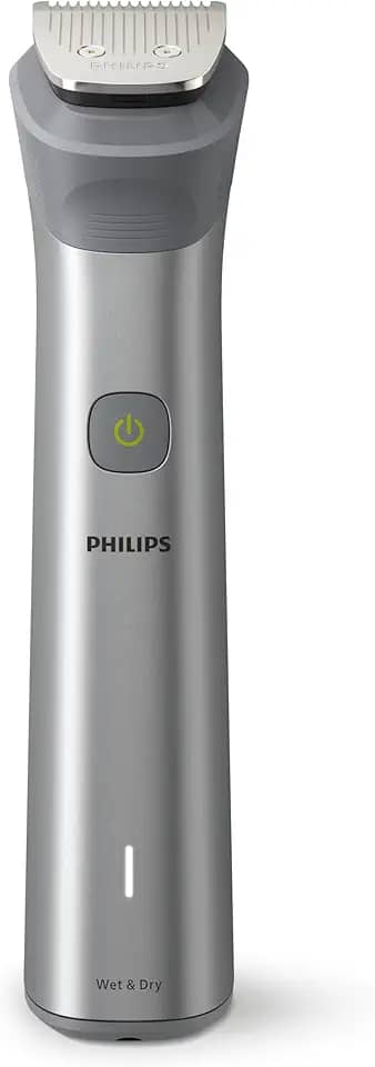 Aparador de Pelos Multigroom 12 em 1 Philips Series 5000 para Rosto, Corpo e Cabelos, Tecnologia BeardSense, À Prova d´água - Bivolt, Máquina de Barba MG5950/15