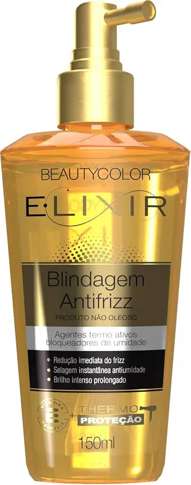 Blindagem Antifrizz E.lixir BEAUTYCOLOR - Selagem Instantânea, Blinda os Cabelos contra a Umidade e Formação do Frizz - 150ml