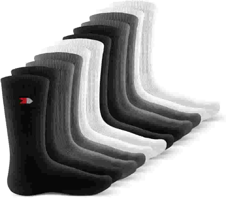 Kit 12 Meias Cano Medio Sandrini Masculina Conforto Durabilidade Algodao Cores Sortidas Preta Branca Cinza