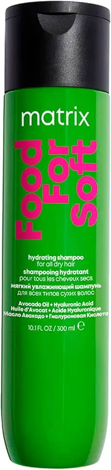 Matrix, Shampoo Hidratante, Food For Soft, Para Todos Os Tipos De Cabelo, Proporciona 7x Mais Hidratação, Com Toque Suave, Da Brilho, Maciez, Nutre E Repara, 300ml