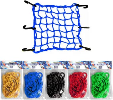 Rede Elástica Aranha P/Moto Bike Baú Bagageiro Carga 30 X 30 cm Cores Diversas