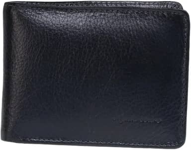 Águia Couro Carteira Masculina de Couro Legítimo com Porta Moeda, Carteira para 13 Cartões, Carteira Preta de Couro Macio Linda Caixa para Presente