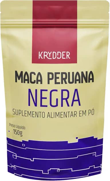 Maca Peruana Negra Em Pó Premium - 150G Pura Energia Natural - Gelatinizada - Para Homens e Mulheres - Maca Peruana Importada - Pura Sem Aditivos - Krydder Superalimentos