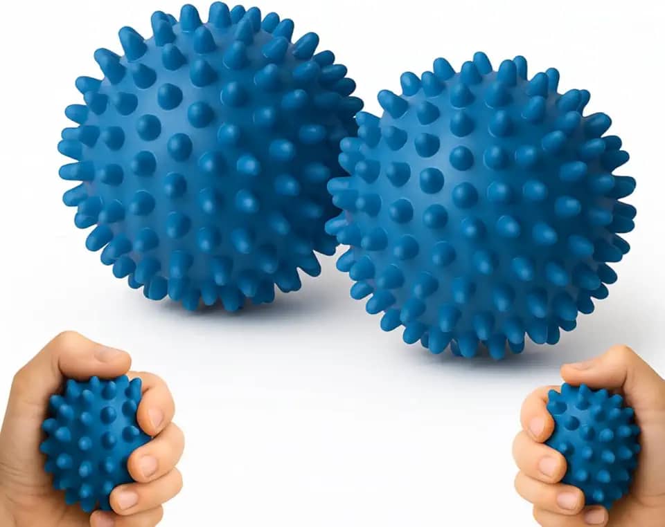 Kit 2 Bolas de Massagem Cravo para Fisioterapia – Esferas Massageadoras para Alívio Muscular, Exercícios e Reabilitação, Bolas para Mãos, Pés, Pernas e Corpo