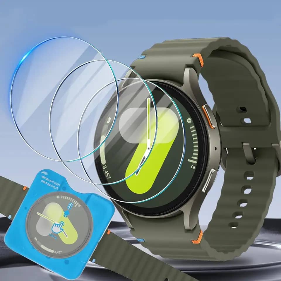 Película de vidro temperado para Samsung Galaxy Watch 7, película de vidro temperado HD de três tamanhos de alta sensibilidade (40 mm)