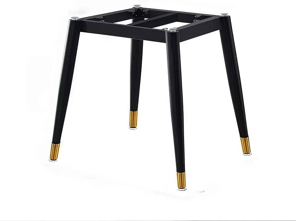 Mesa de jantar moderna redonda dobrável de 139 cm, acabamento de mármore e grãos de madeira, pernas de metal preto, assentos de 4 a 10 pessoas (estrutura de aço carbono)