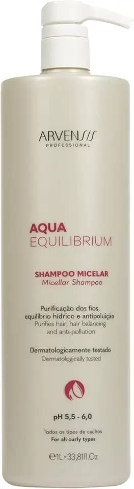 Arvensis – Shampoo Micelar Aqua Equilibrium 1L | Limpeza Micelar, Equilíbrio, Hidratação, Fórmula Vegana, Uso Diário