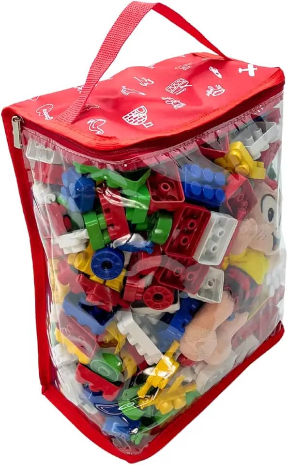 Organizador Brinquedo Baú Quarto Nicho Ursinho Educativo - Brinquedoteca Criança Infantil - G (Vermelho)