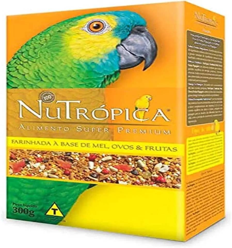 NuTrópica Farinhada Papagaio com Mel, Ovos e Frutas - 300 g
