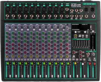 Mesa de Som 12 Canais Bluetooth AZ Audio AZM12FX USB Efeitos